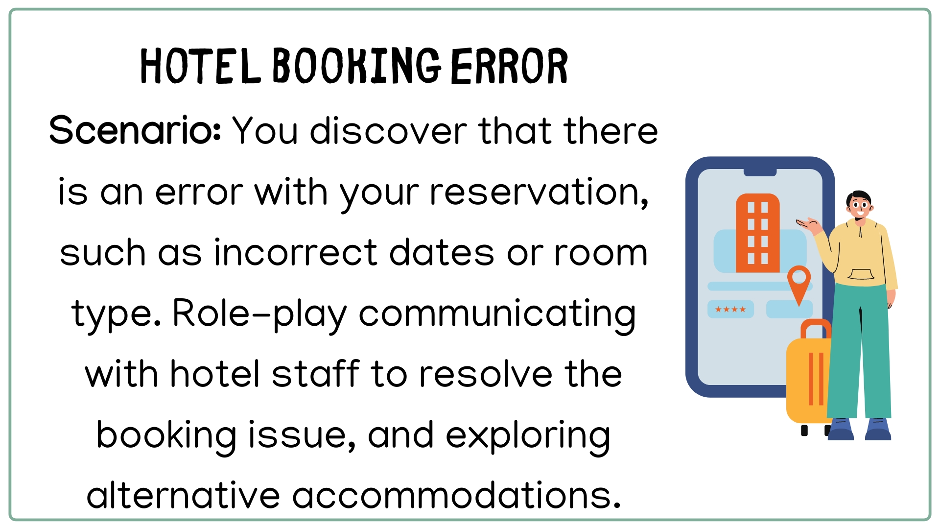 Role Play Hotel Booking Error
